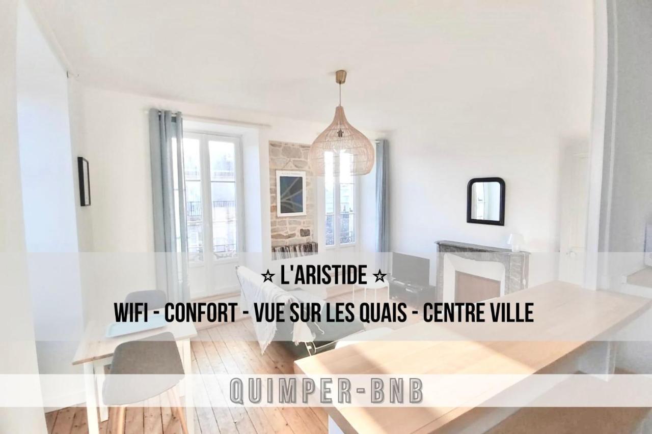 L'Aristide - Entre Gare Et Centre Ville - Vue Sur Les Quais 坎佩尔 外观 照片